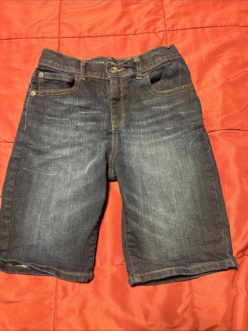 The Children's Place Indigo Denim Shorts with Contrast Stitching